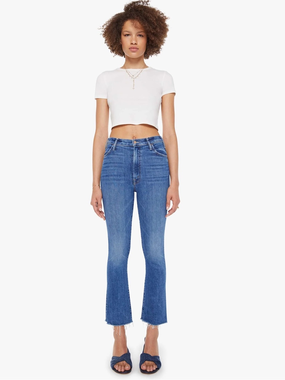 MOTHER The Hustler Ankle Fray Jeans